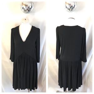 Muche & Muchette 3/4 Sleeve Babydoll Dress Black